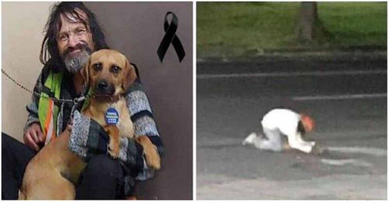 O dia em que um morador de rua chorou inconsolavelmente pelo atropelamento de seu cachorro: “Ele era meu único amigo”